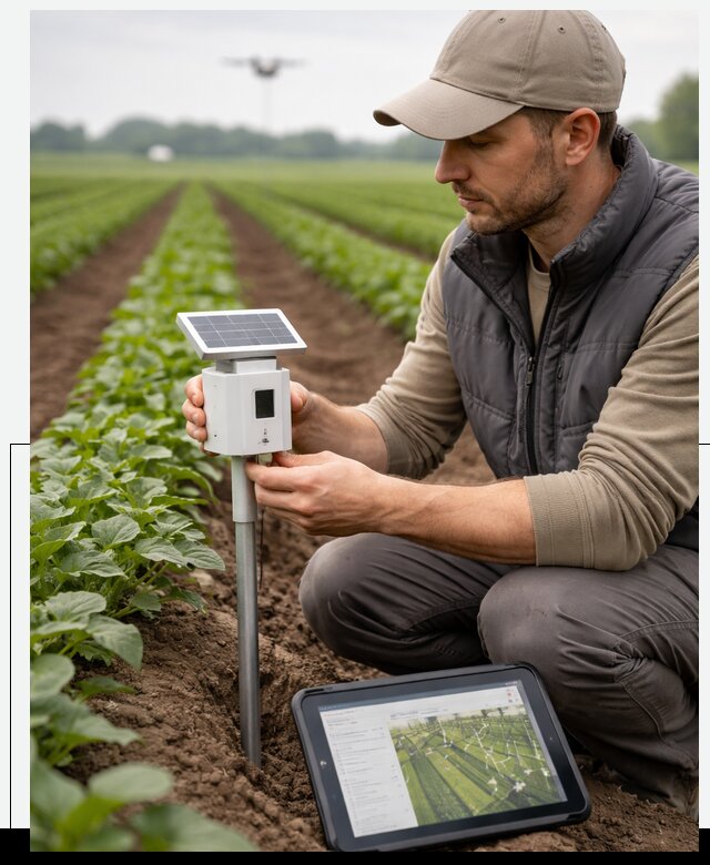 IoT мониторинг сельскохозяйственных полей и контроля в Губахе